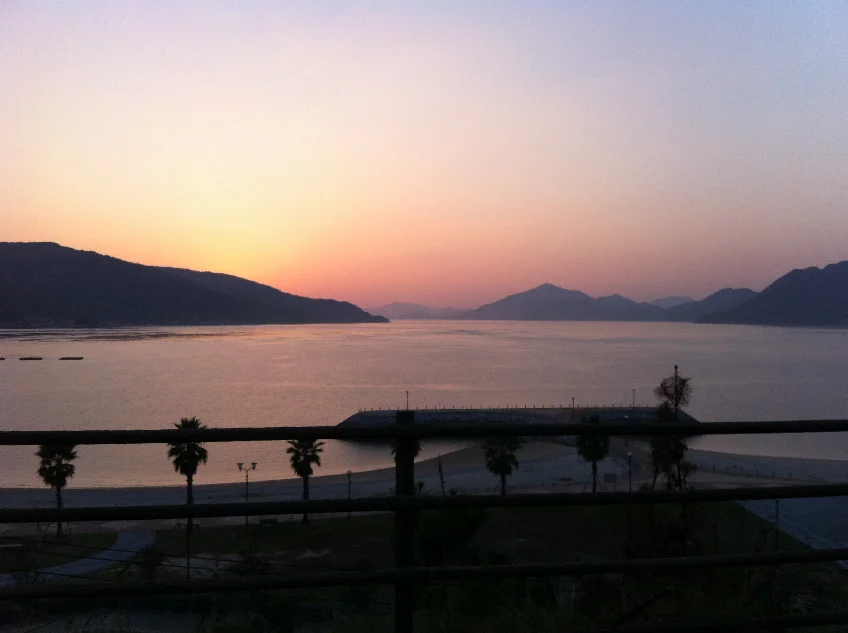 Last light over the islands of the Seto Inland Sea near Imabari